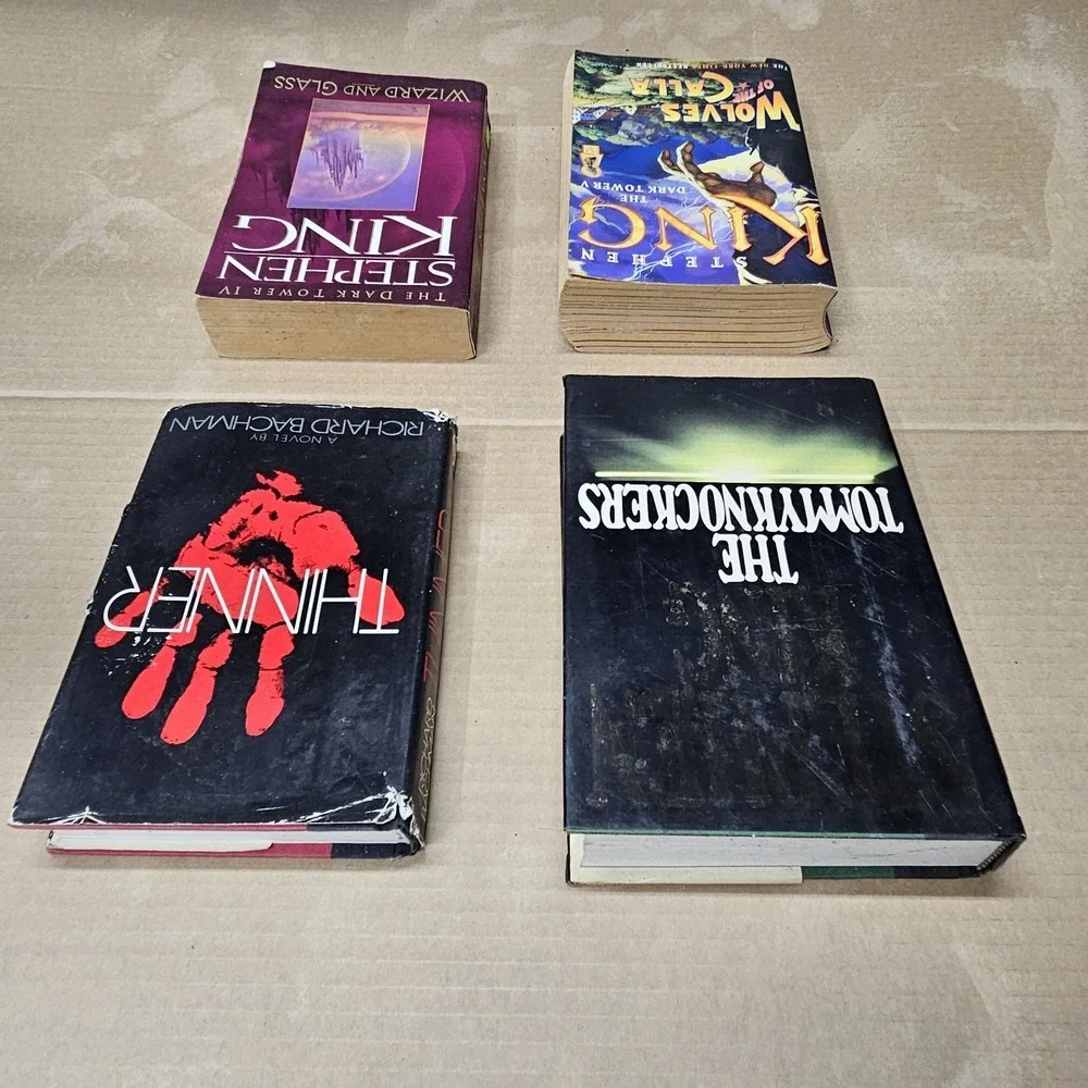 Lot of 4 Stephen King & Richard Bachman Books: Dark Tower, Thinner